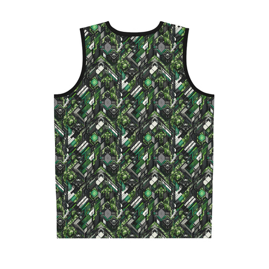 Tech Camo Fusion Tech-Forward Streetwear With a Futuristic Edge Basketball Jersey - 8404 Design-58