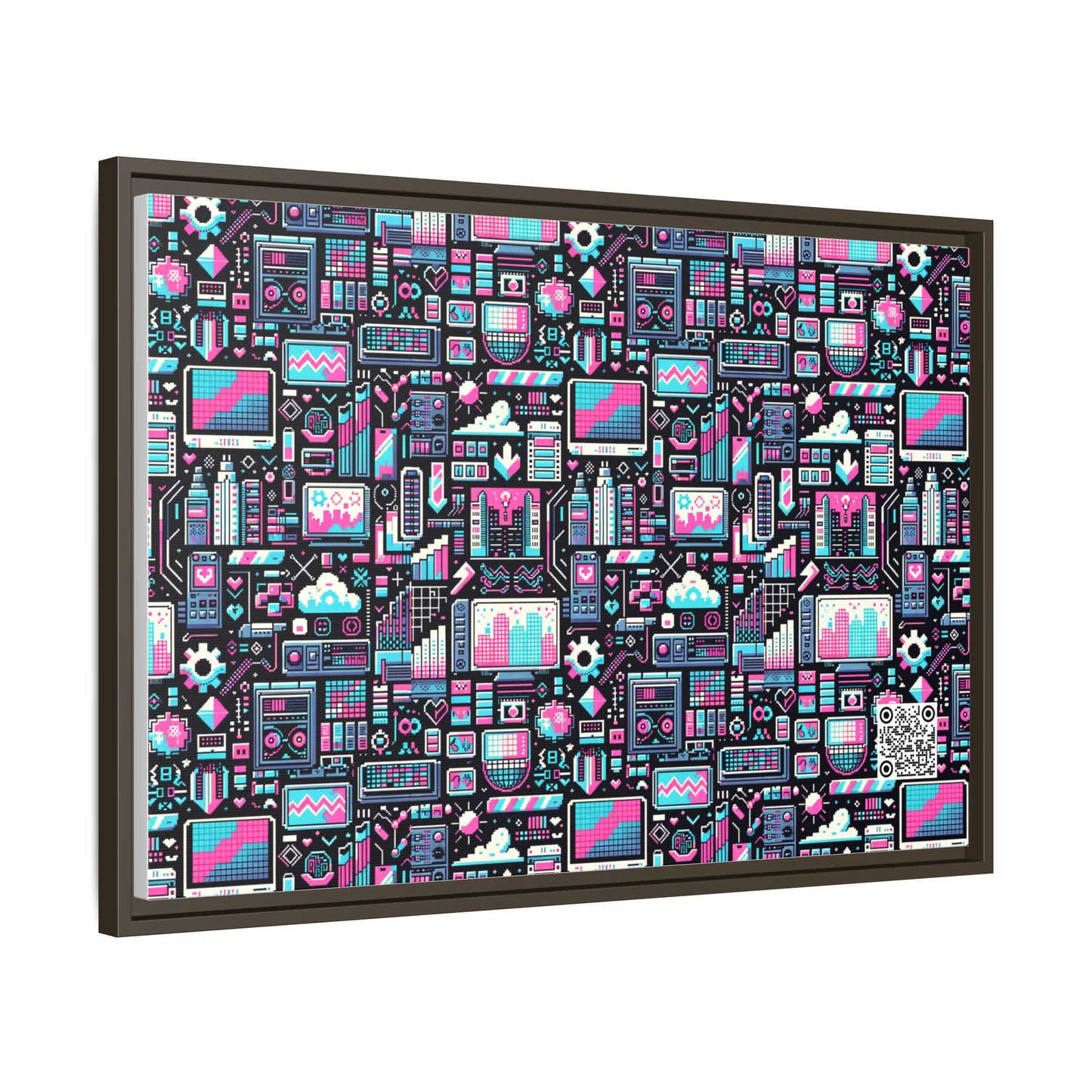 Digital Rebellion Youthful Streetwear with a Rebellious Digital Twist Matte Canvas, Framed (multi-color) - 8404 Design-71 A