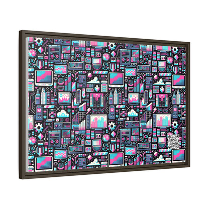 Digital Rebellion Youthful Streetwear with a Rebellious Digital Twist Matte Canvas, Framed (multi-color) - 8404 Design-71 A