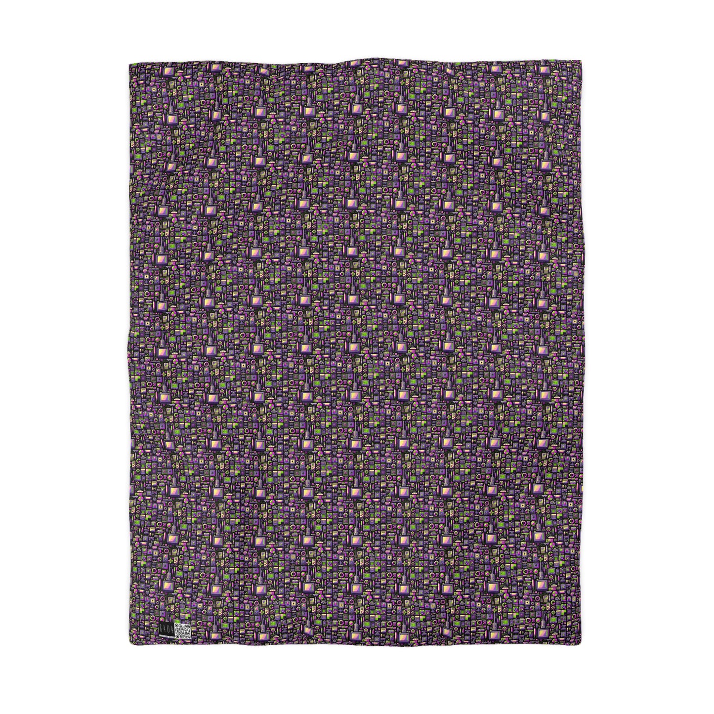 Digital Nostalgia Remix Modern Vintage Fusion Microfiber Duvet Cover - 8404 Design-67