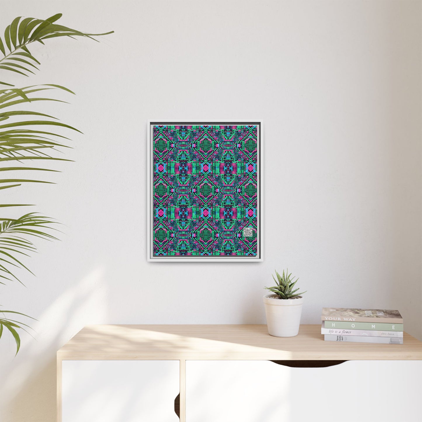 Digital Glitch Vibes Tech-Inspired Streetwear Matte Canvas, Framed (multi-Color) - 8404 Design-71 A