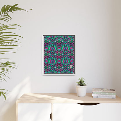 Digital Glitch Vibes Tech-Inspired Streetwear Matte Canvas, Framed (multi-Color) - 8404 Design-71 A