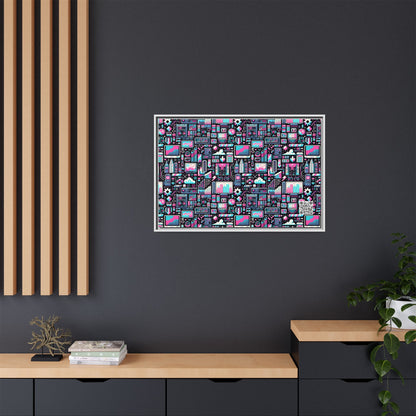 Digital Rebellion Youthful Streetwear with a Rebellious Digital Twist Matte Canvas, Framed (multi-color) - 8404 Design-71 A