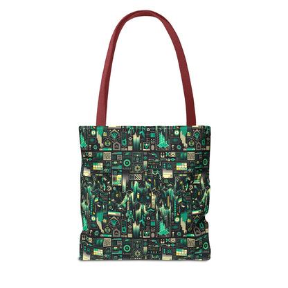 Digital Dystopia Tech Noir Tote Bag - 8404 Design-63