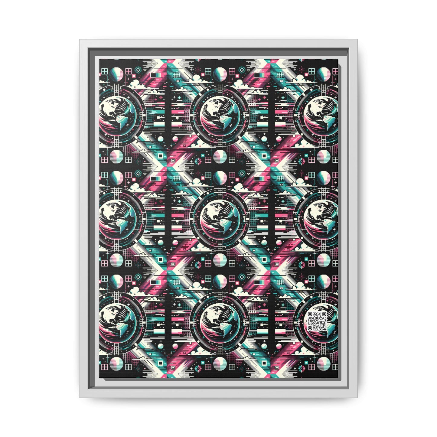 Digital Artistry Digital-native Streetwear Matte Canvas, Framed (multi-color) - 8404 Design-62 A