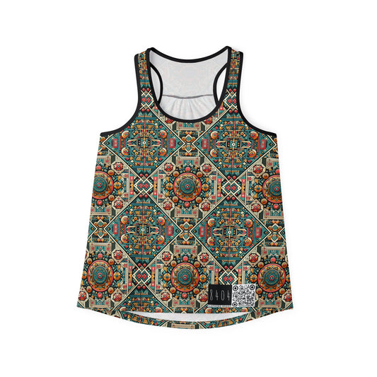 Cultural Fusion Tech Blend of Cultural Heritage With Tech-Inspired Elements Women's Tank Top - 8404 Design-74