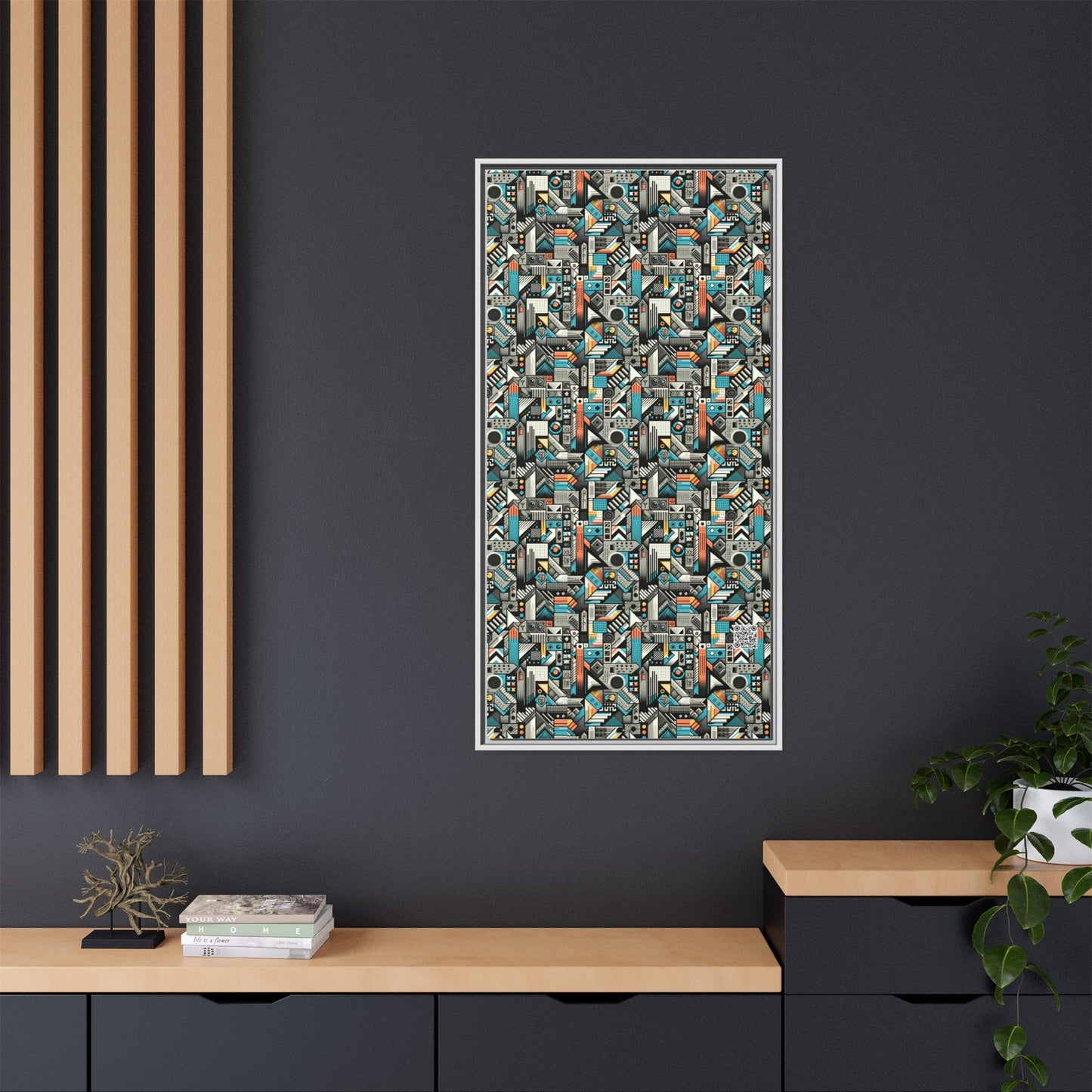 Digital Street Art Urban Street Style Matte Canvas, Framed (multi-color) - 8404 Design-81 B