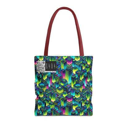 Tech-Infused Neon Tech-Forward Streetwear Tote Bag - 8404 Design-65