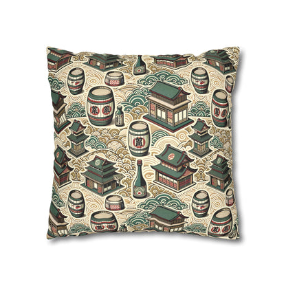 Cultural Artisanal Fusion Contemporary Cultural Elegance Faux Suede Square Pillowcase - 8404 Design-68