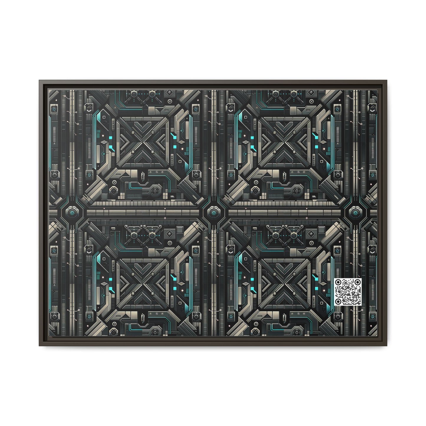 Tech Noir Futuristic Tech Aesthetic with a Dark Twist Matte Canvas, Framed (multi-color) - 8404 Design-59 A