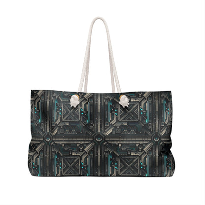 Tech Noir Futuristic Tech Aesthetic with a Dark Twist Weekender Bag - 8404 Design-59