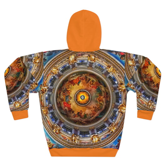 8404 Unisex Adult "divine in Orange" Fashion Pullover Hoodie