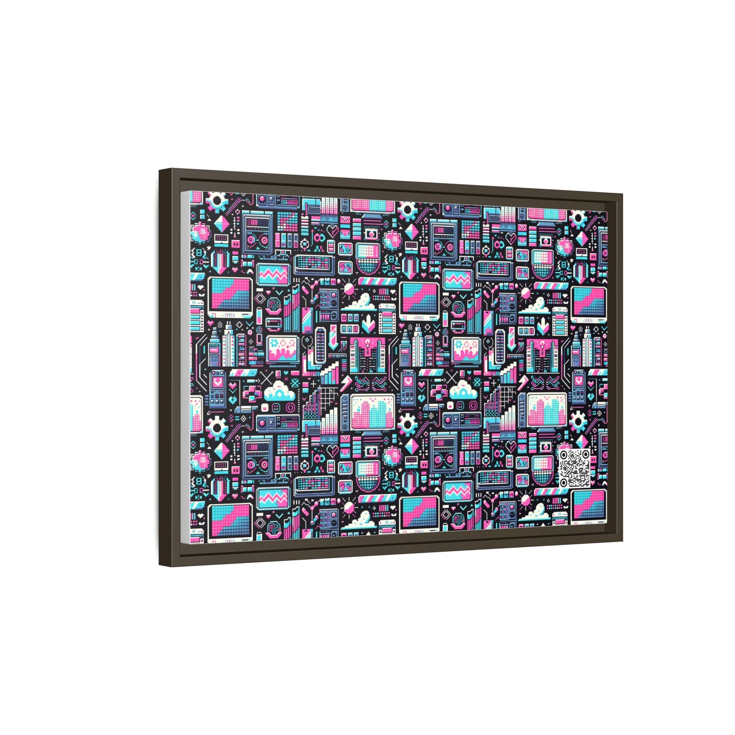 Digital Rebellion Youthful Streetwear with a Rebellious Digital Twist Matte Canvas, Framed (multi-color) - 8404 Design-71 B