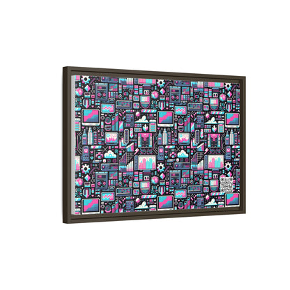 Digital Rebellion Youthful Streetwear with a Rebellious Digital Twist Matte Canvas, Framed (multi-color) - 8404 Design-71 B