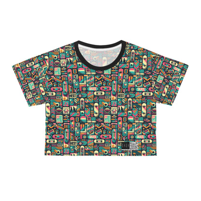 Skate Culture Revival Urban Retro Cool Crop Tee - 8404 Design-61