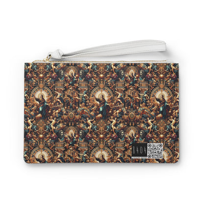 Digital Renaissance Luxurious Streetwear Inspired By Classical Art With a Modern Twist Clutch Bag - 8404 Design-64