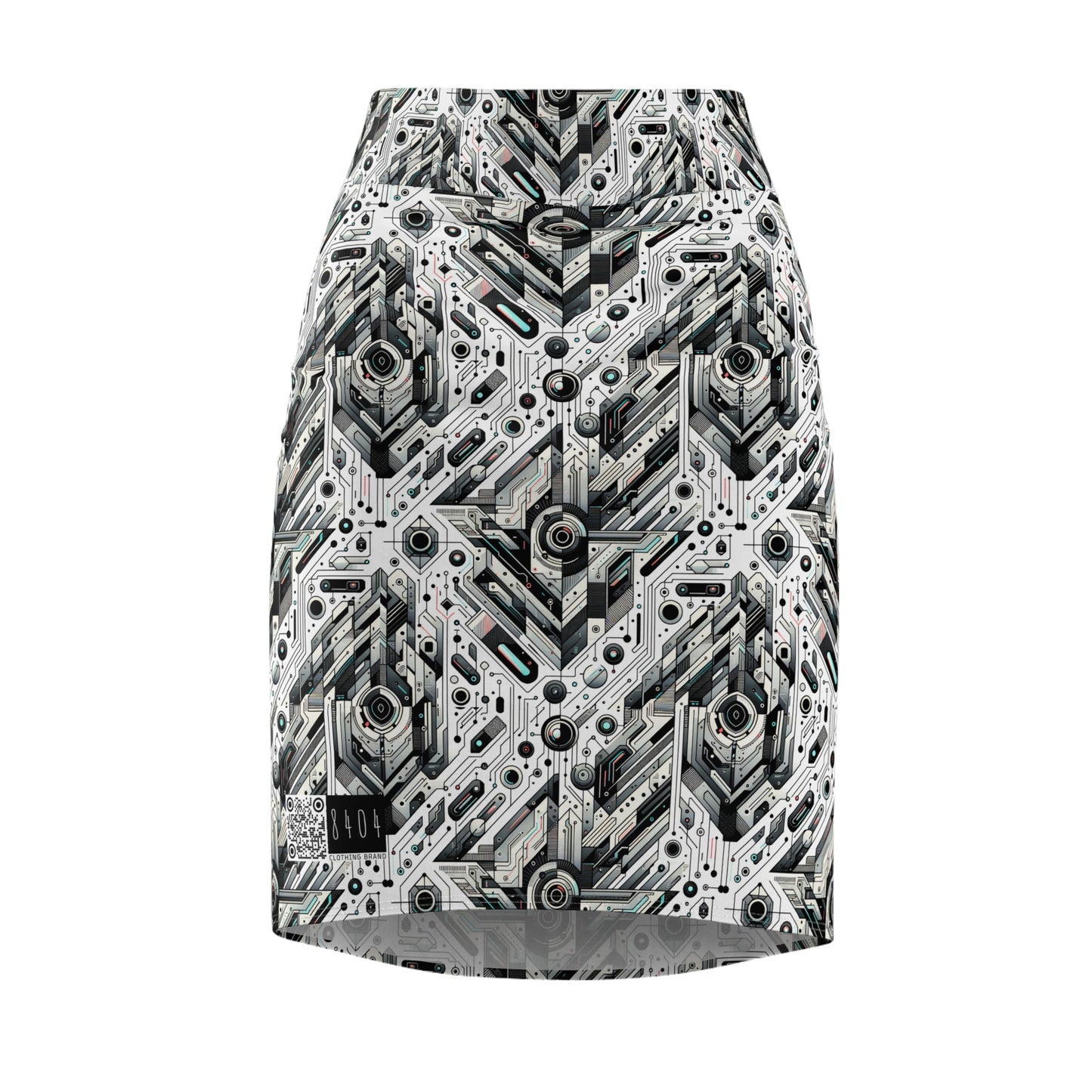Tech-Infused Streetwear Tech-Forward Minimalism Women's Pencil Skirt - 8404 Design-51