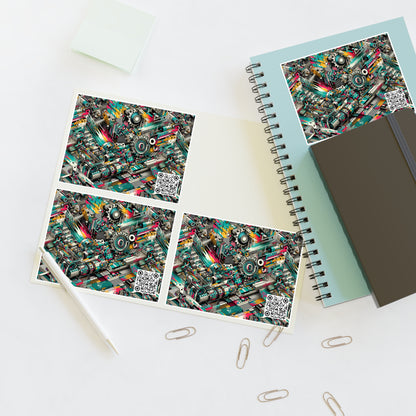 Urban Graffiti Fusion Eclectic Street Art Meets Modern Tech Culture Sticker Sheets - 8404 Design-51