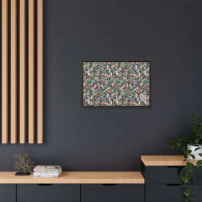 Digital Street Art Urban Street Style Matte Canvas, Framed (multi-color) - 8404 Design-74 A