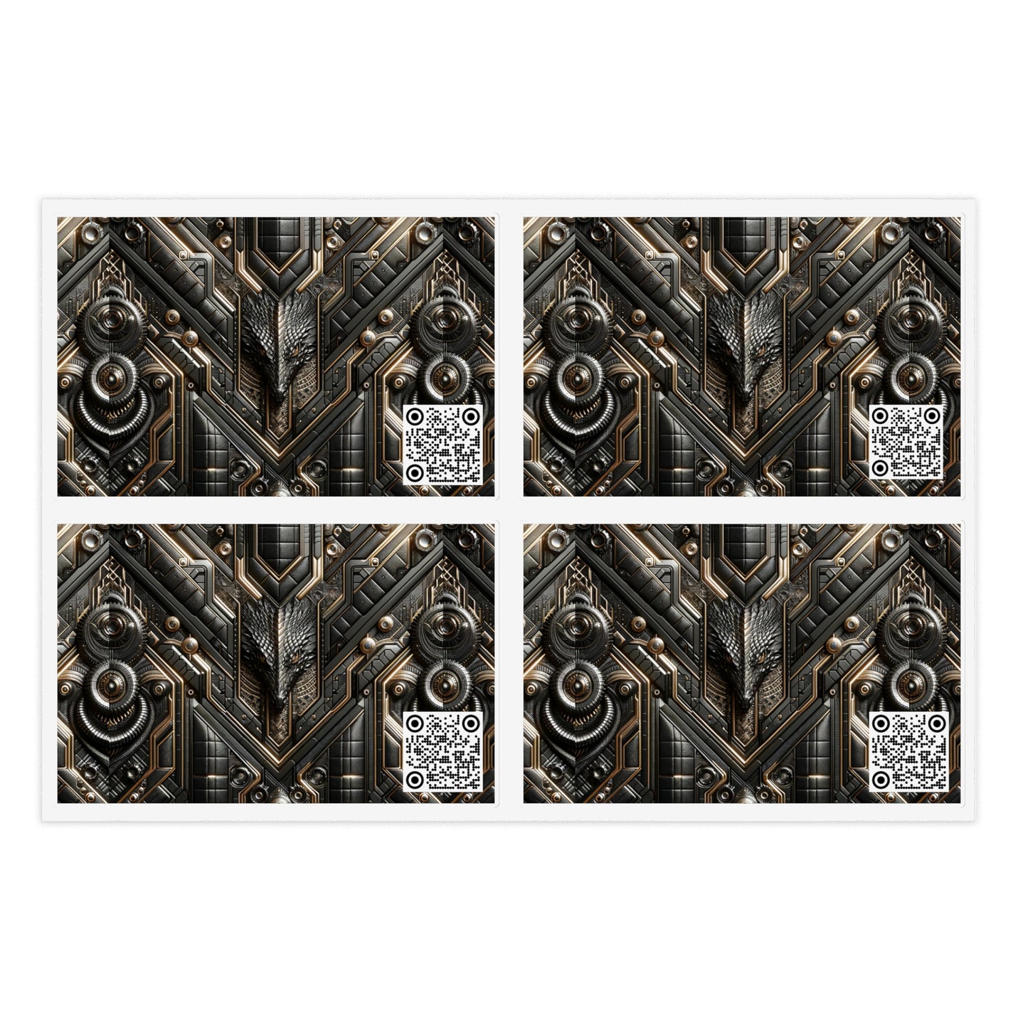 Tech Noir Fusion Sleek Tech Luxe Sticker Sheets - 8404 Design-49