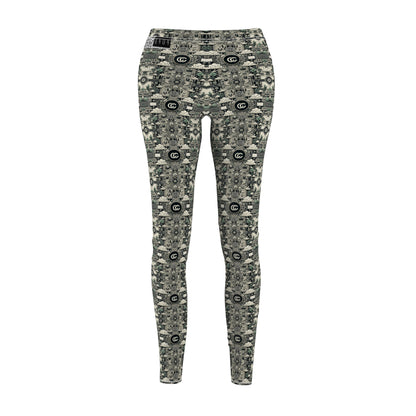 Cyber Garden Party Tech Garden Extravaganza Women's Cut & Sew Casual Leggings - 8404 Design-54