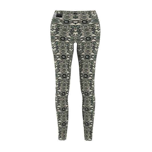 Cyber Garden Party Tech Garden Extravaganza Women's Cut & Sew Casual Leggings - 8404 Design-54