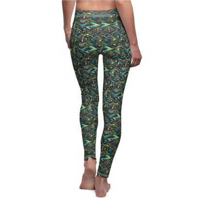Women's Cut & Sew Casual Leggings Future Tech - 8404 Design-01