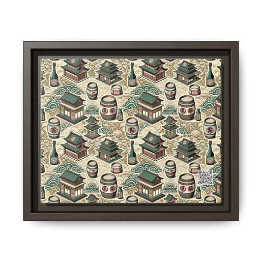 Cultural Artisanal Fusion Contemporary Cultural Elegance Matte Canvas, Framed (multi-Color) - 8404 Design-68 B