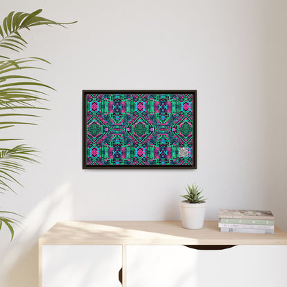 Digital Glitch Vibes Tech-Inspired Streetwear Matte Canvas, Framed (multi-Color) - 8404 Design-71 B