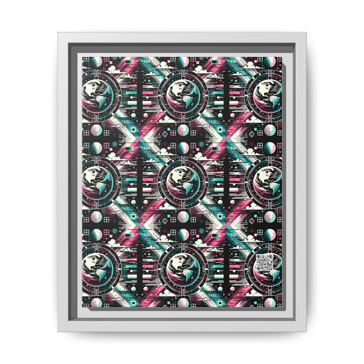 Digital Artistry Digital-native Streetwear Matte Canvas, Framed (multi-color) - 8404 Design-62 B