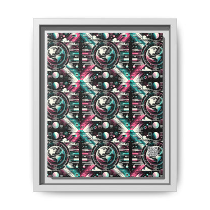 Digital Artistry Digital-native Streetwear Matte Canvas, Framed (multi-color) - 8404 Design-62 B