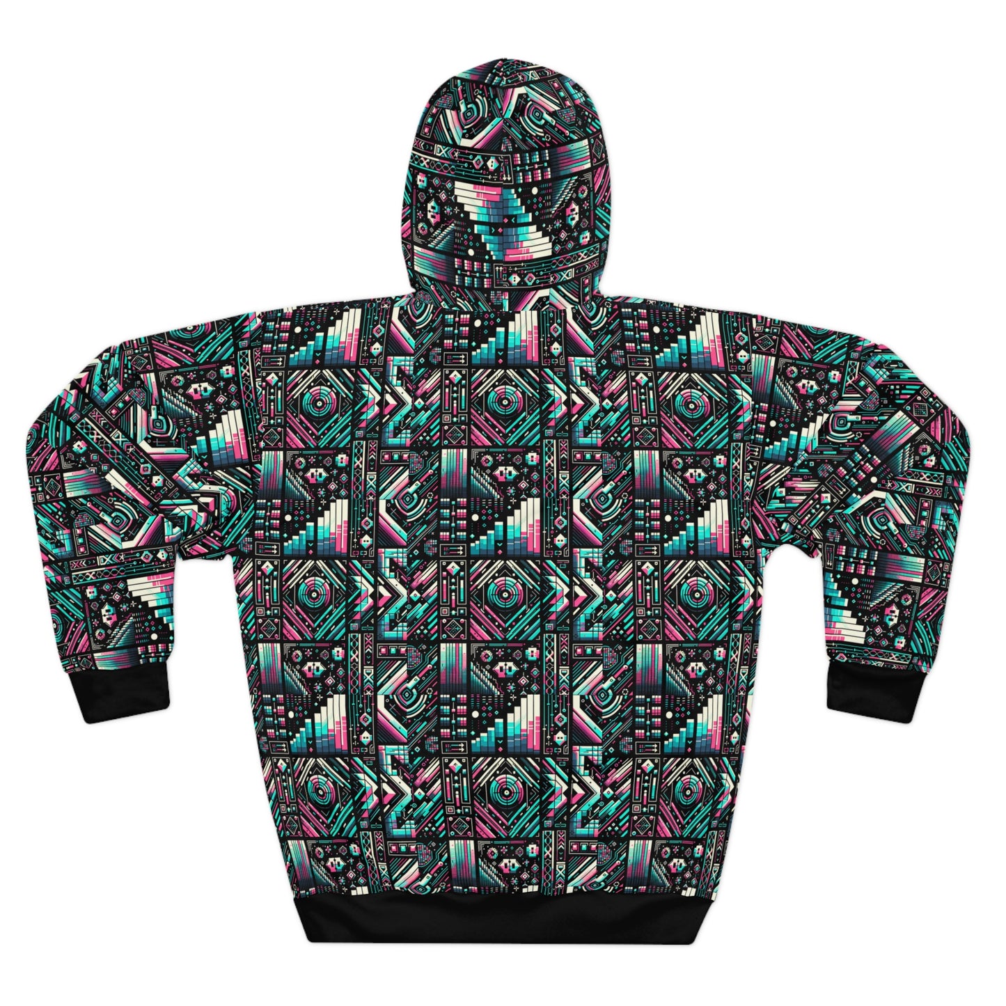 Digital Artistry Digital-native Streetwear Pullover Hoodie - 8404 Design-60