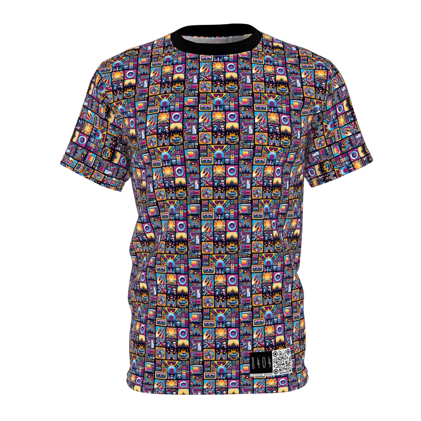Digital Pop Culture Mashup Maximalist Pop Unisex Cut & Sew Tee - 8404 Design-52