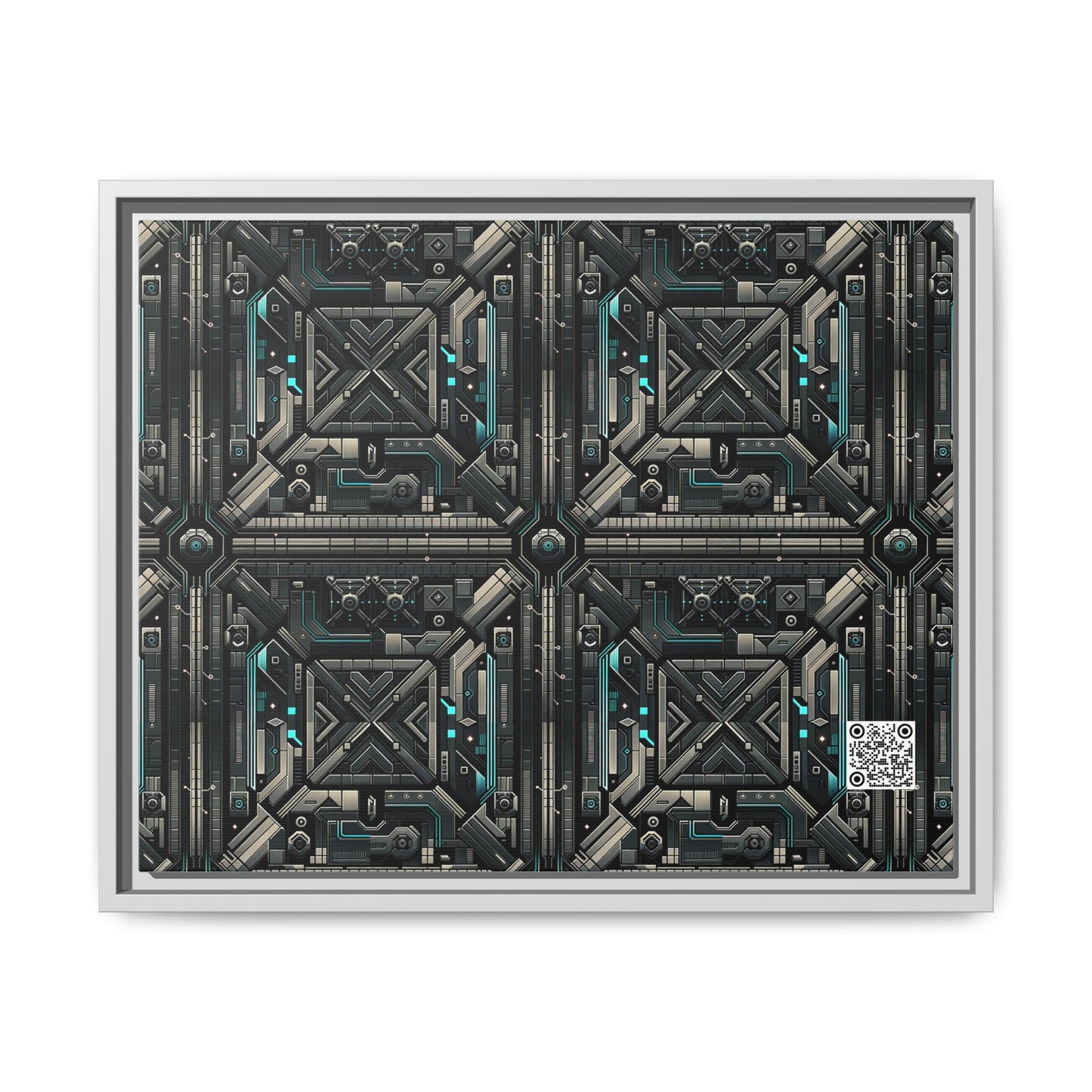 Tech Noir Futuristic Tech Aesthetic with a Dark Twist Matte Canvas, Framed (multi-color) - 8404 Design-59 A