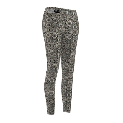Cyber Garden Party Tech Garden Extravaganza Women's Cut & Sew Casual Leggings - 8404 Design-45