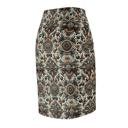 Neo-Dandyism Modern Dandy Streetwear Women's Pencil Skirt - 8404 Design-51