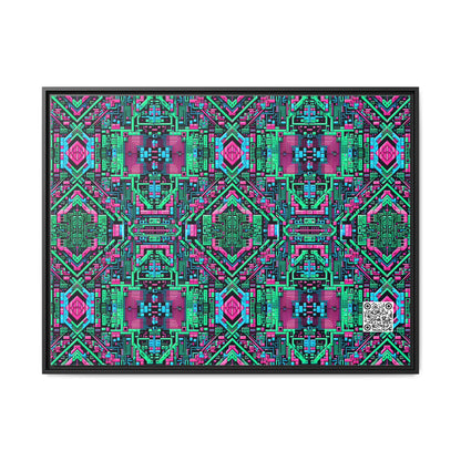 Digital Glitch Vibes Tech-Inspired Streetwear Matte Canvas, Framed (multi-Color) - 8404 Design-71 A