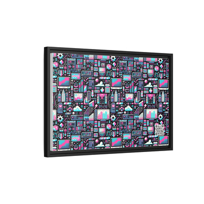 Digital Rebellion Youthful Streetwear with a Rebellious Digital Twist Matte Canvas, Framed (multi-color) - 8404 Design-71 B