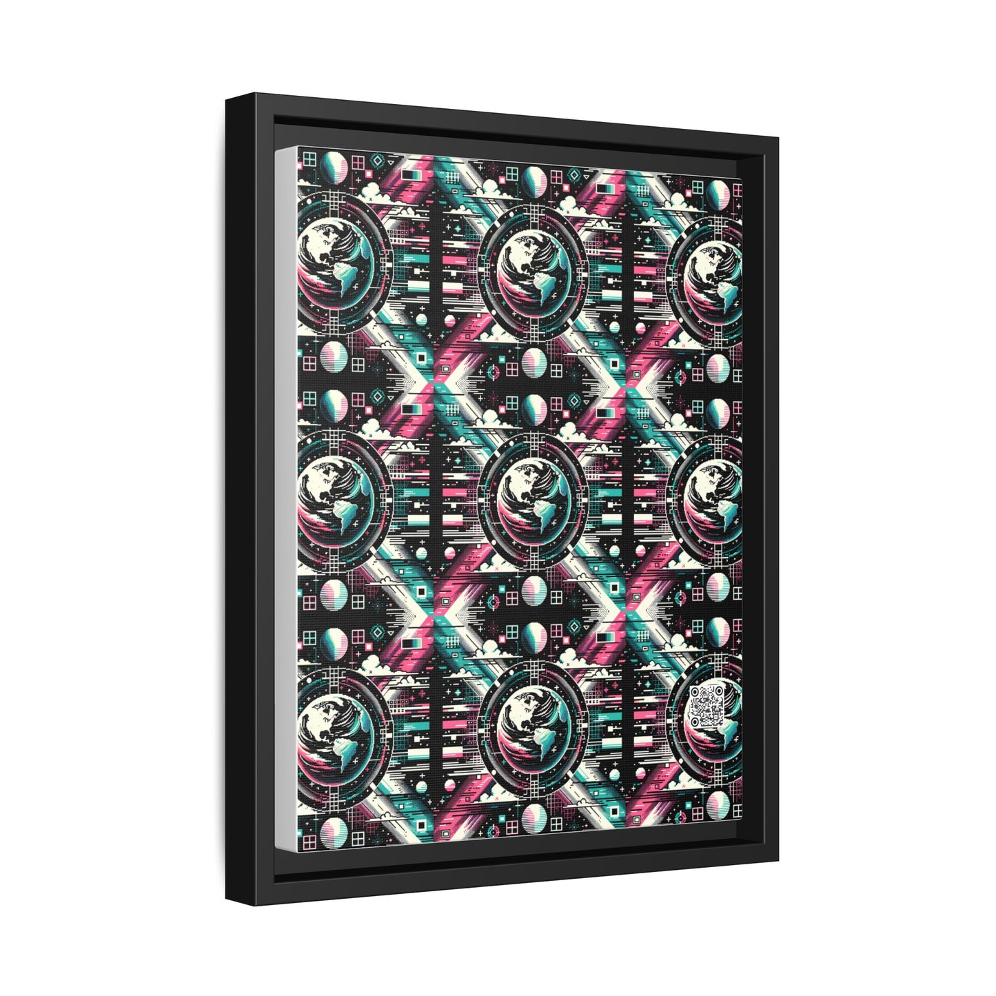 Digital Artistry Digital-native Streetwear Matte Canvas, Framed (multi-color) - 8404 Design-62 A