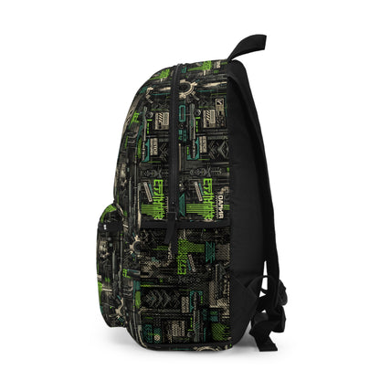 Digital Punk Tech-Inspired Streetwear With a Rebellious Edge Backpack - 8404 Design-69