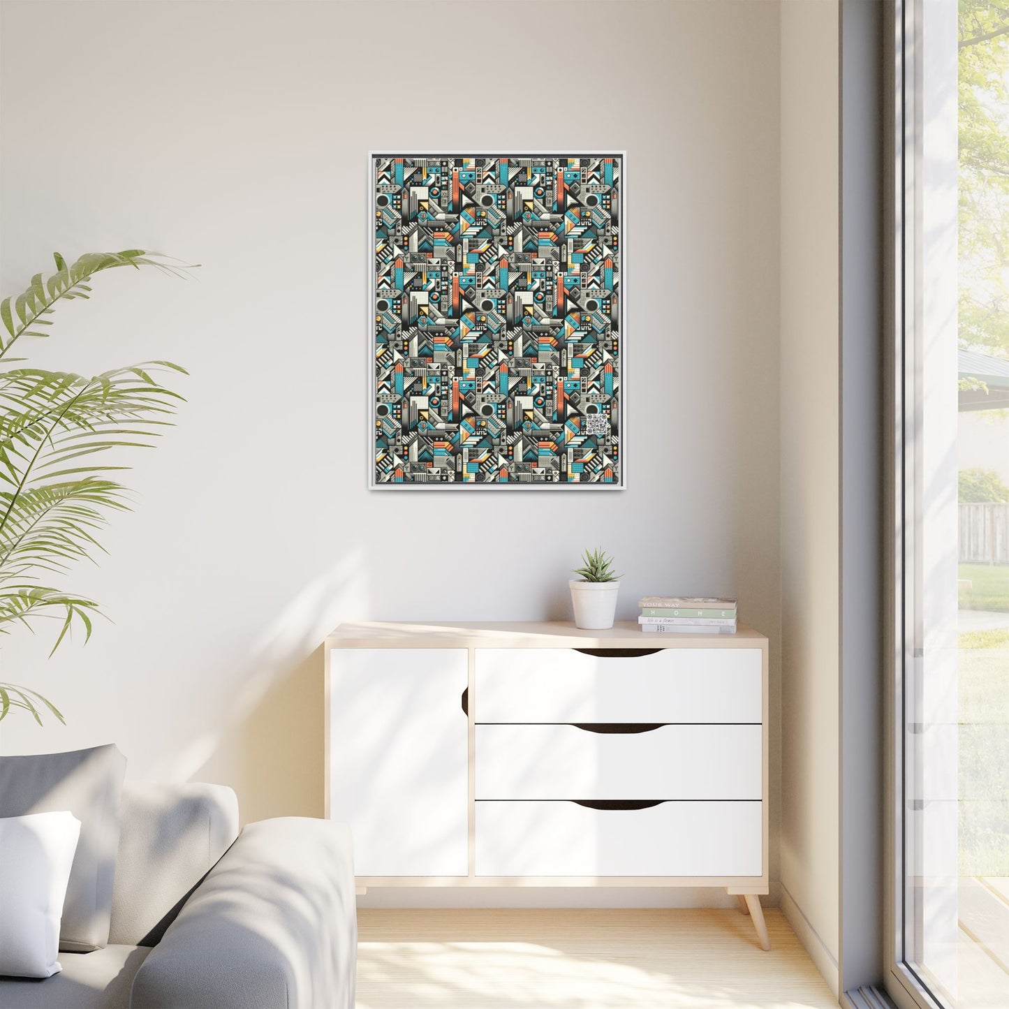 Digital Street Art Urban Street Style Matte Canvas, Framed (multi-color) - 8404 Design-81 A