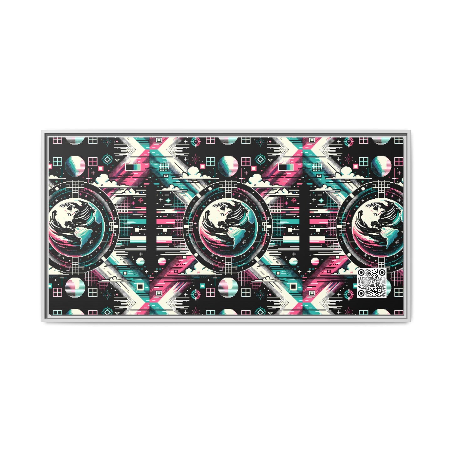 Digital Artistry Digital-native Streetwear Matte Canvas, Framed (multi-color) - 8404 Design-62 B