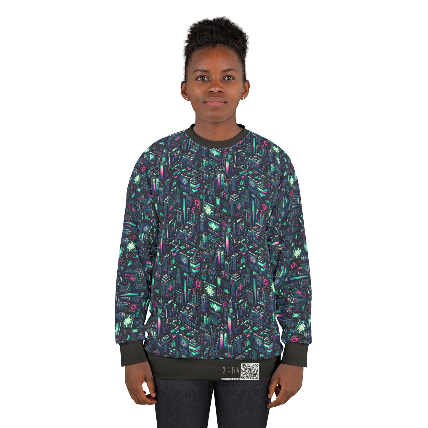 Digital Rebellion Tech-Inspired Streetwear Sweatshirt - 8404 Design-58