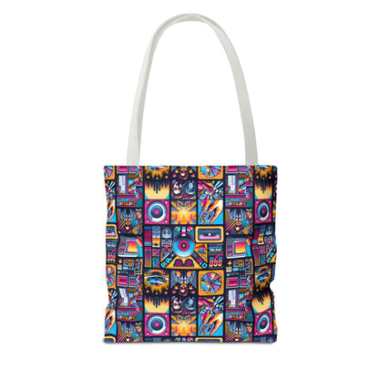 Digital Pop Culture Mashup Maximalist Pop Tote Bag - 8404 Design-52