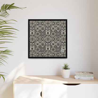 Cyber Garden Party Tech Garden Extravaganza Matte Canvas, Framed (multi-Color) - 8404 Design-45 A