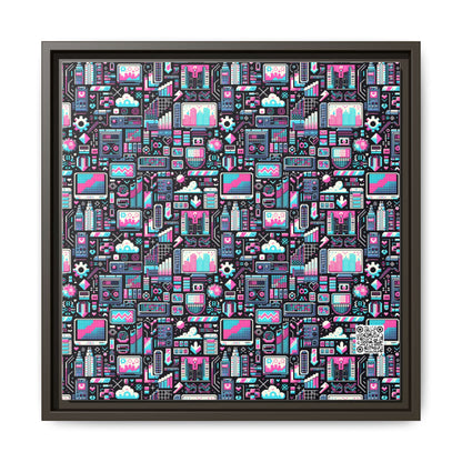 Digital Rebellion Youthful Streetwear with a Rebellious Digital Twist Matte Canvas, Framed (multi-color) - 8404 Design-71 B