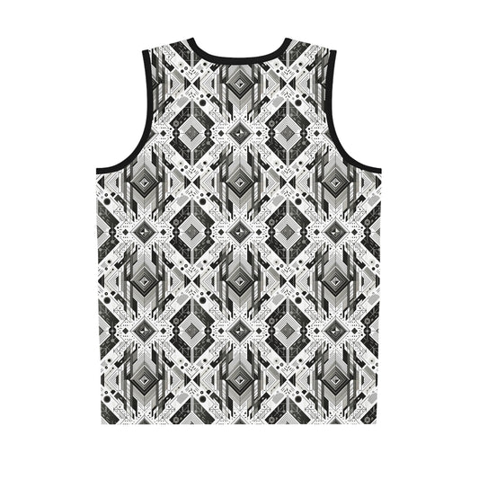 Digital Minimalism Minimalist Tech Basketball Jersey - 8404 Design-51