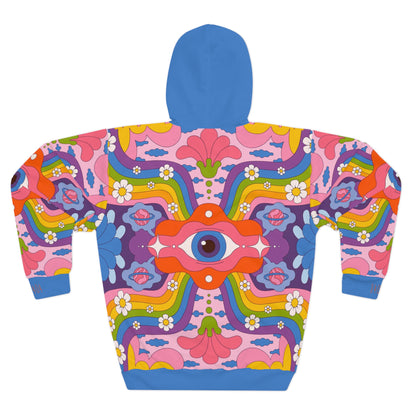 8404's Unisex Adult "the Eye of Trance in Blue" Fashion Pullover Hoodie
