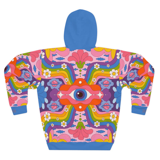 8404's Unisex Adult "the Eye of Trance in Blue" Fashion Pullover Hoodie