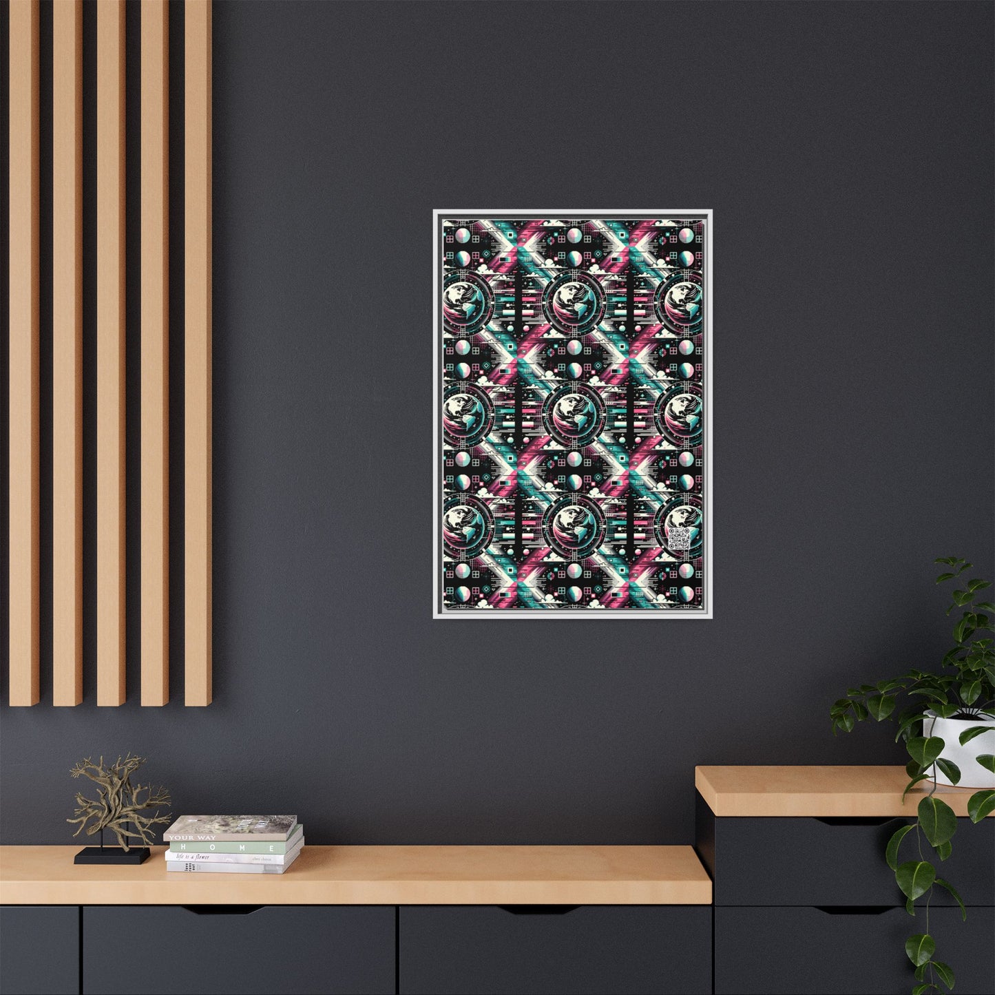 Digital Artistry Digital-native Streetwear Matte Canvas, Framed (multi-color) - 8404 Design-62 A